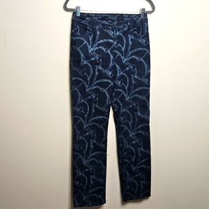 Madeleine Blue Jeans W/bridle Equestrian Pattern Size 8 EUC